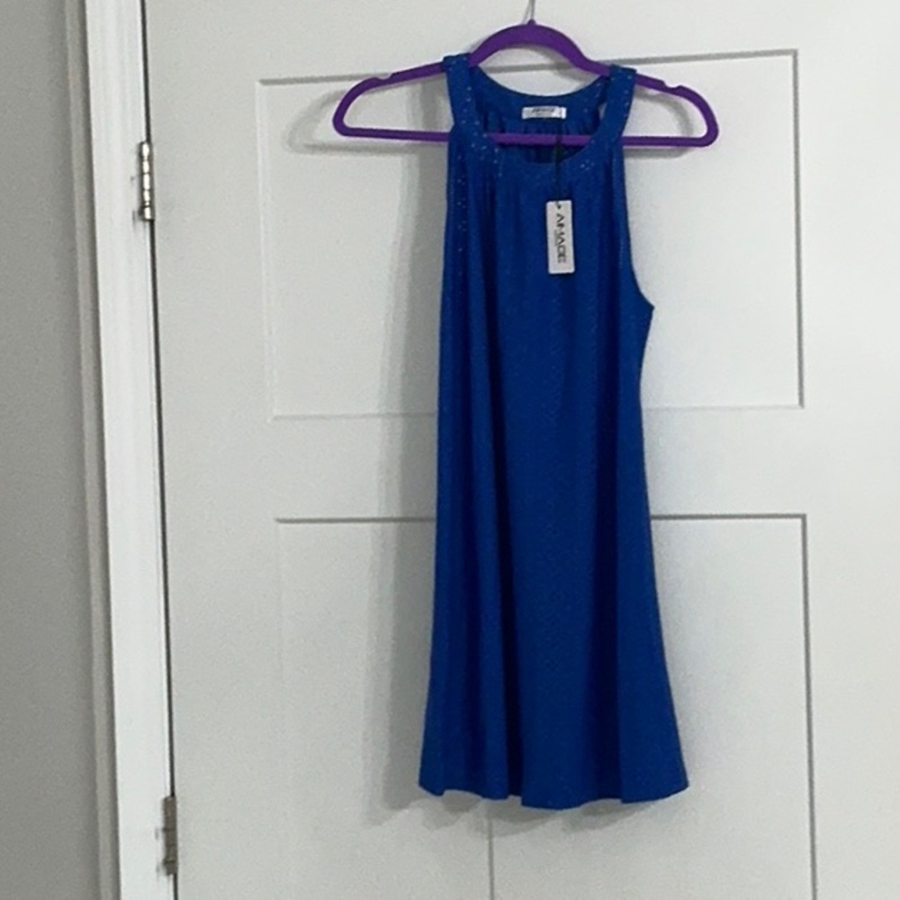 Beautiful royal blue swimsuit cover up by Image - NWT